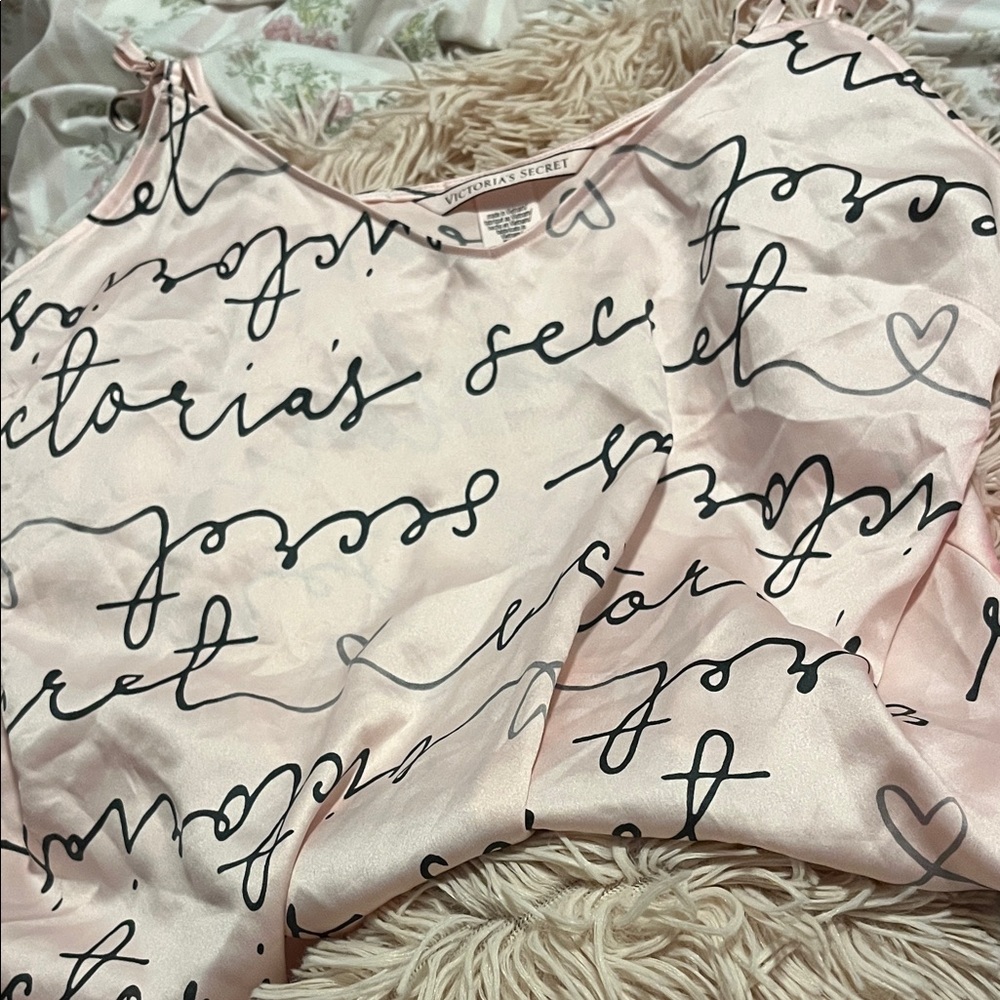 Victoria's Secret Light Pink Script Top